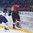 POPRAD, SLOVAKIA - APRIL 15: Finland's Aarre Isiguzo #6 checks Switzerland's Nico Hischier #13 during preliminary round action at the 2017 IIHF Ice Hockey U18 World Championship. (Photo by Andrea Cardin/HHOF-IIHF Images)